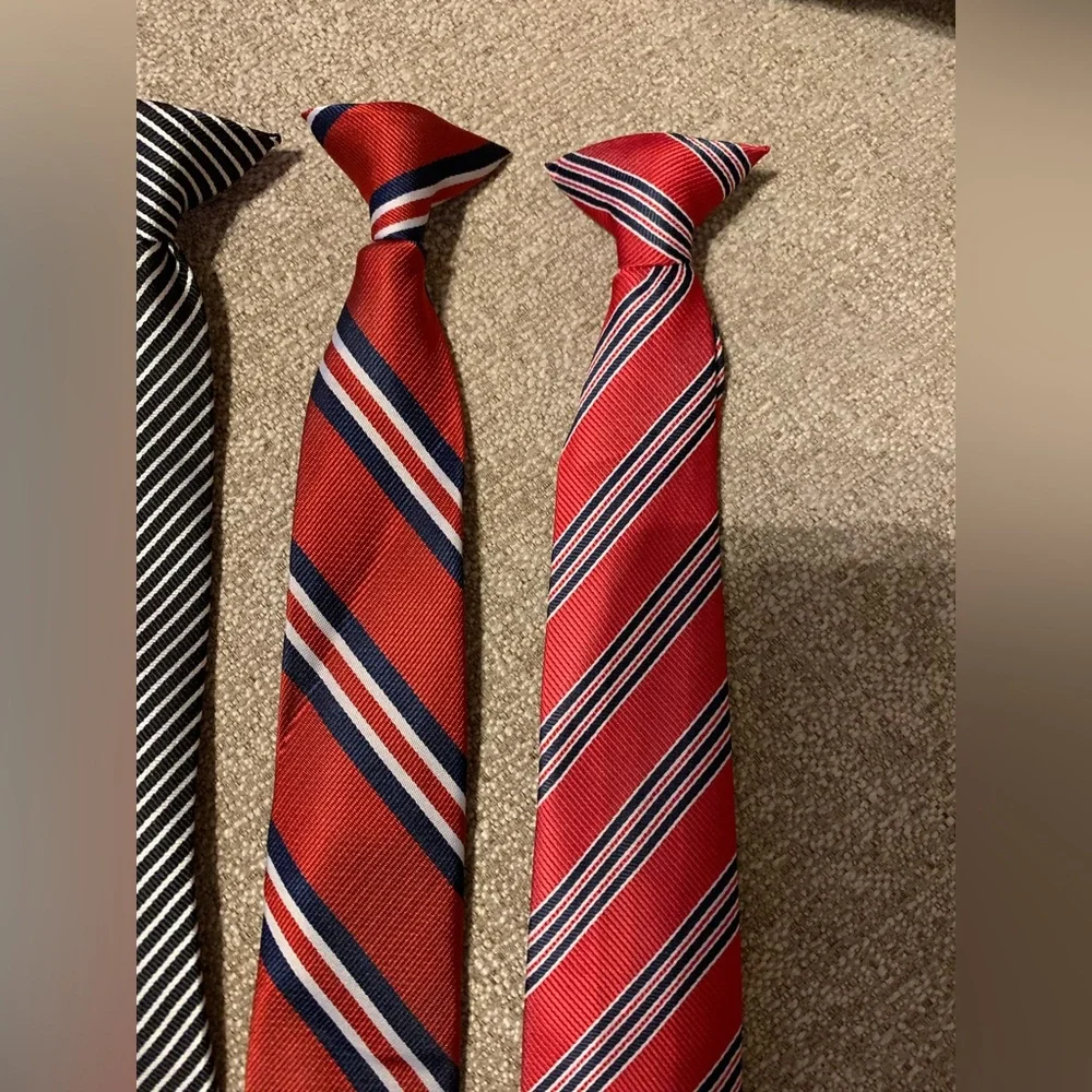Boys Clip On Ties, Set of 4, Great Condition